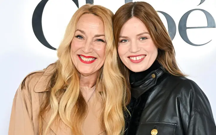 Jerry Hall and daughter Georgia May Jagger.